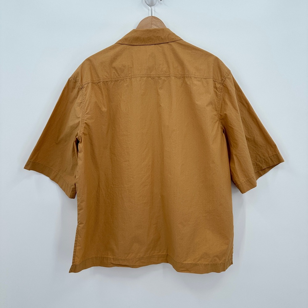 Studio Nicholson Elio Stone Washed Poplin Shirt Caramel Brown Size 3 / Womens 10 - Picture 2 of 8